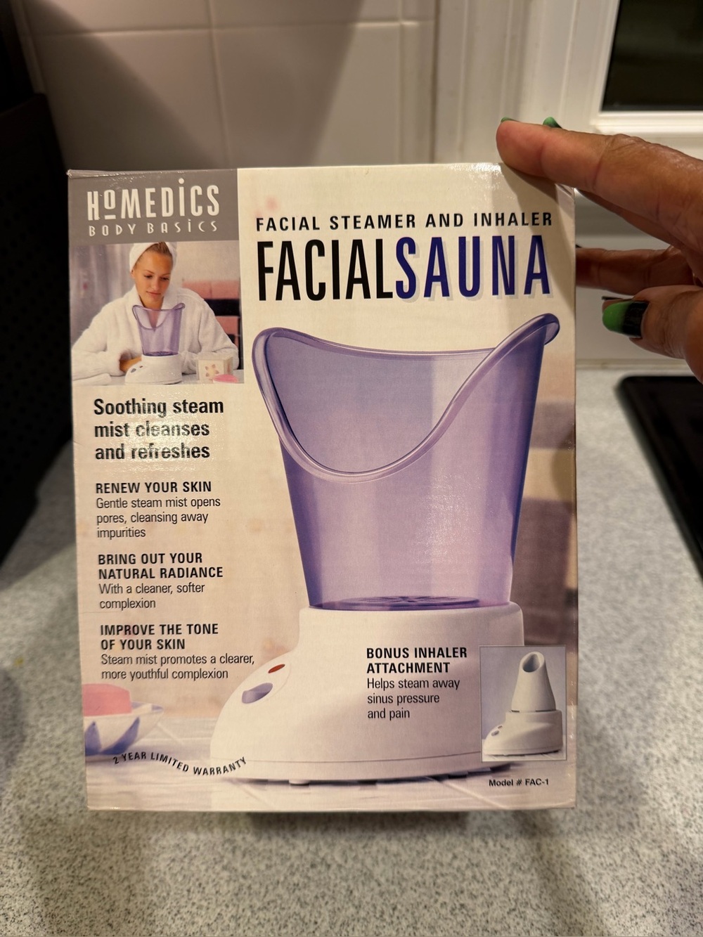 NEW!  Facial Sauna Streamer Inhaler Skin Care by HoMedics NEVER USED